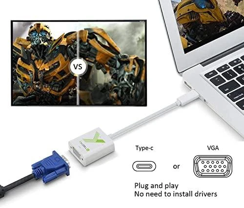 TECHLY 020423 Techly USB-C 3.1 į VGA M/F adapteris, baltas
