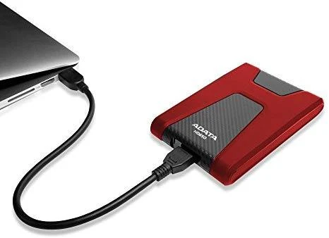 Kietasis išorinis diskas Adata HD650 1TB 2.5" USB3 Raudonas
