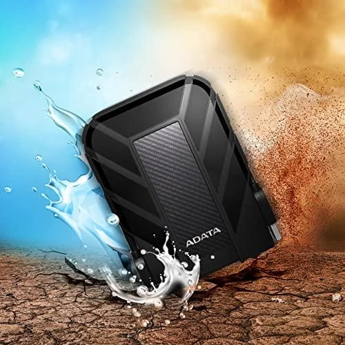 ADATA HD710P | 1000 GB | 2,5 " | USB 3.1 (atgalinis suderinamas su USB 2.0) | Juodas | 1.HD710 Pro atsparumo dulkėms ir vandeniui įvertinimai taikomi tik tada, kai USB prievado dangtelis yra tvirtai uždarytas. 2. Suderinamumas su konkrečiais pagrindiniais įrenginiais gali skirtis ir gali būti paveiktas sistemos 3. Norint prisijungti per USB 2.0, reikia prijungti du USB jungtys, kad būtų pakankamai maitinimo.