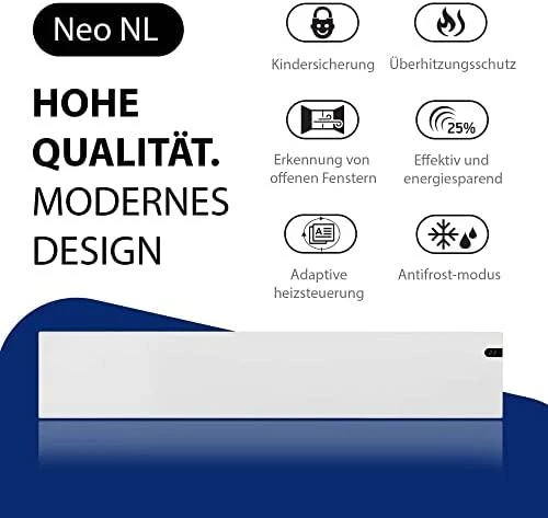 Adax Elektrinis radiatorius NEO NL08 KDT, Baltas