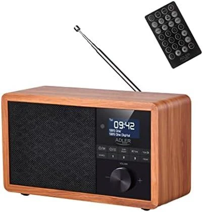 Radijo imtuvas Adler AD 1184 Radio DAB+ Bluetooth, Rudos/Juodos spalvos