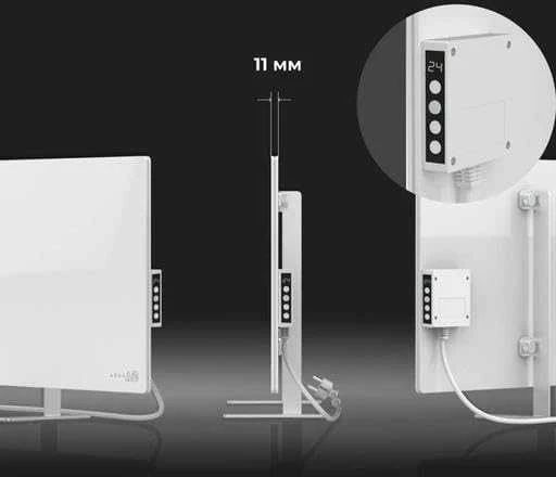 AENO GH3S Premium Eco Smart Heater, LED Ekranas, 700W, EU, Baltas
