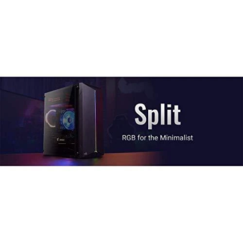 AEROCOOL AEROPGSSPLIT-A-BKRGB kompiuterio dėklas ATX Aerocool SPLIT RGB USB 3.0 - RGB STRIP 1x120mm VENTILIATORIUS