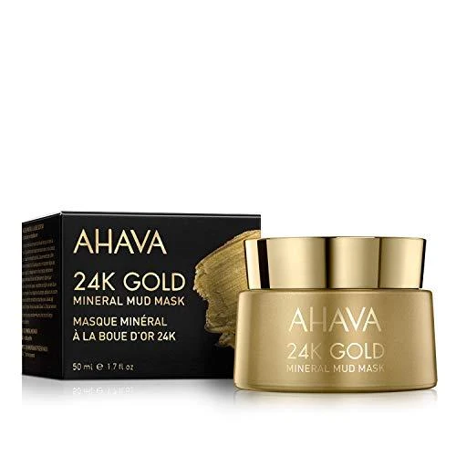 AHAVA 24K Gold Mineral Mud Mask aukso mineralinė purvo kaukė, 50 ml
