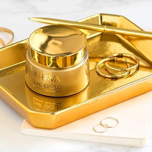 AHAVA 24K Gold Mineral Mud Mask aukso mineralinė purvo kaukė, 50 ml