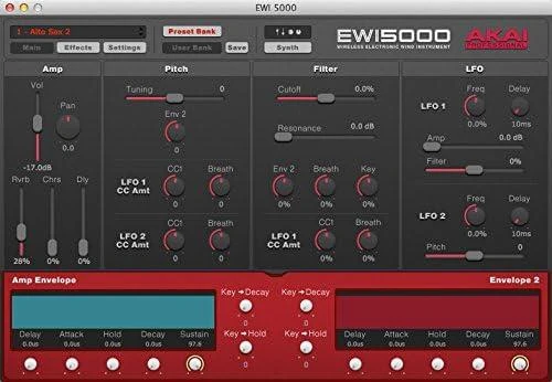 AKAI EWI 5000 Electronic wind instrument Wireless USB MIDI Juodas