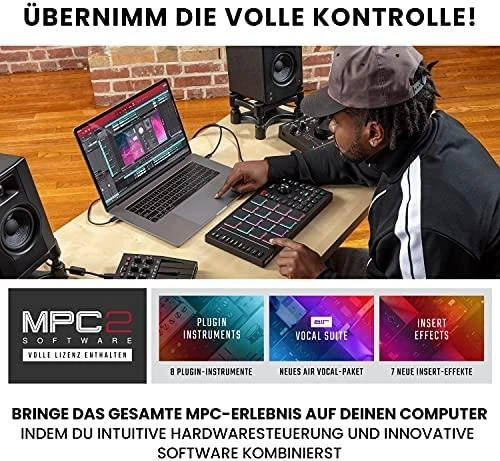 AKAI MPC Studio II kontroleris MIDI USB, Juodas