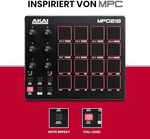 Akai MPD218 garsų maišiklis Juoda
