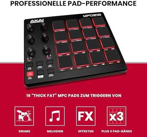 Akai Mpd 218 – USB perkusijos valdiklis, modelis - MPD218, žema