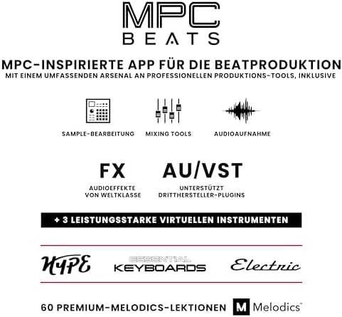AKAI MPK Mini Play MK3 klaviatūra, juoda/raudona