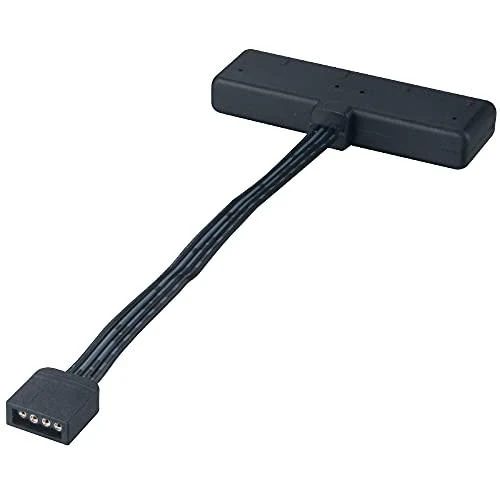Akasa RGB LED Splitter kabelis, nuo 1 iki 4 vnt., 10cm, juodas AK-081