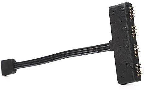 Akasa RGB LED Splitter kabelis, nuo 1 iki 4 vnt., 10cm, juodas AK-081