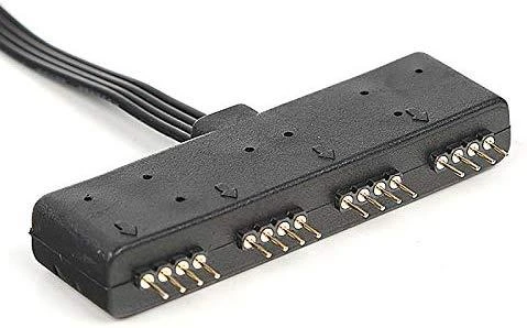 Akasa RGB LED Splitter kabelis, nuo 1 iki 4 vnt., 10cm, juodas AK-081