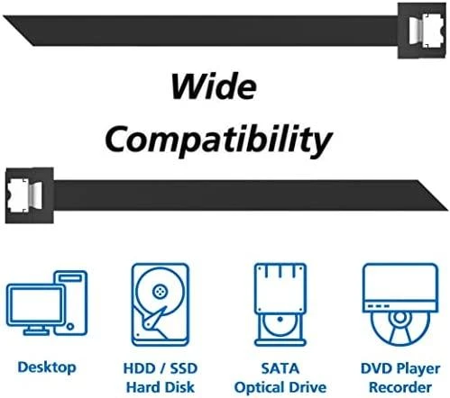 Akasa Proslim SATA 3 Kabelis 50cm gerade – juodas