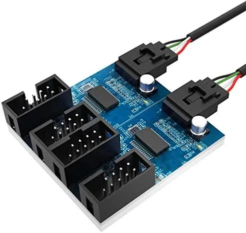 „Akasa“ vidinė USB 2.0 šakotuvo plokštė, įskaitant 30 cm USB laidą
