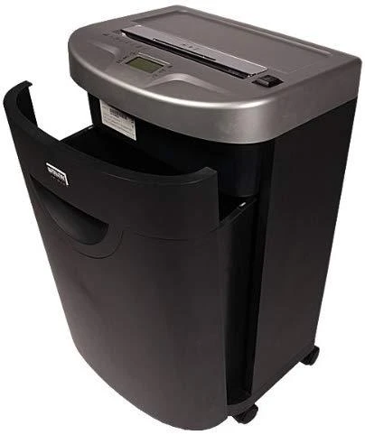 Dokumentų naikiklis Wallner JP 830C su atidarytu stalčiumi
