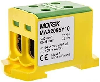 Simet gnybtų blokas T022095 6-95mm2 Al/Cu geltona ir-žalia 89735009