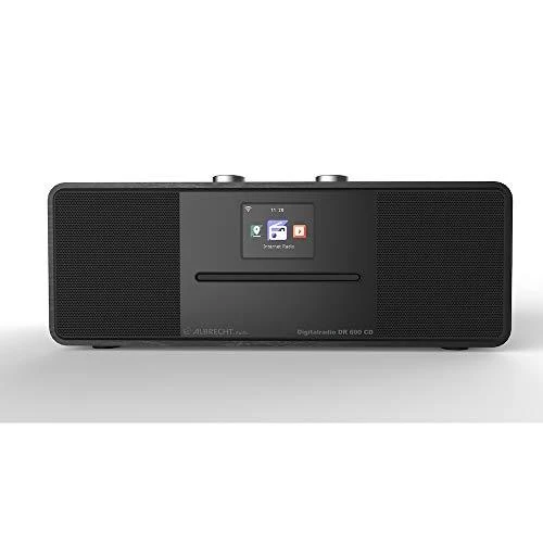 Albrecht DR 690 CD, DAB+/FM/Internet/CD, juodas medinis korpusas, 2,8" spalvotas ekranas,