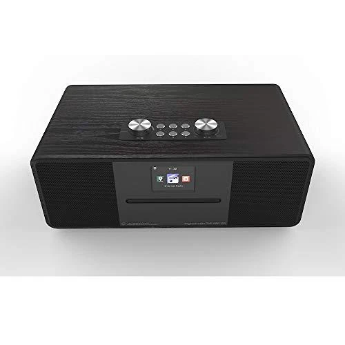 Albrecht DR 690 CD, DAB+/FM/Internet/CD, juodas medinis korpusas, 2,8" spalvotas ekranas,