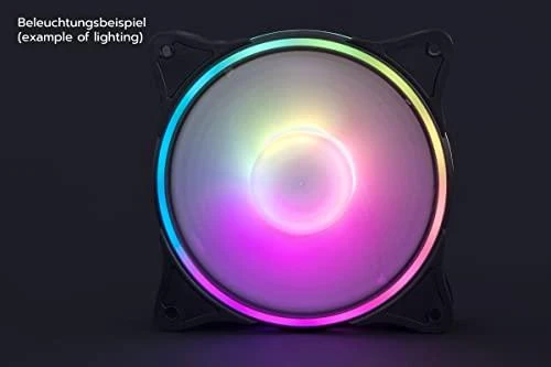 Alphacool Rise Aurora PWM-korpuso ventiliatorius – 120mm, juodos spalvos