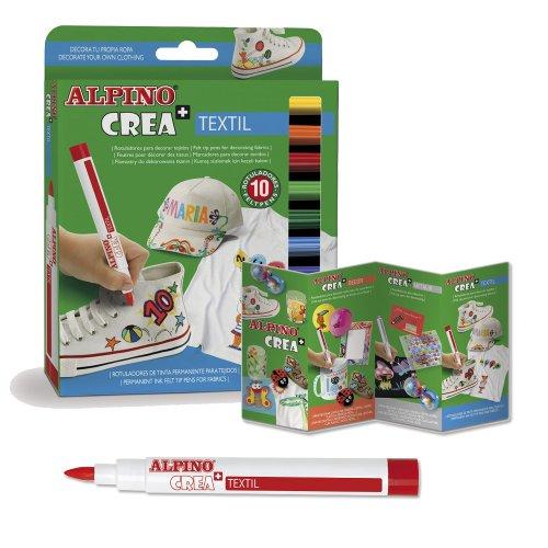 Žymekliai drabužiams, audiniams Alpino Markers, 10 spalvų