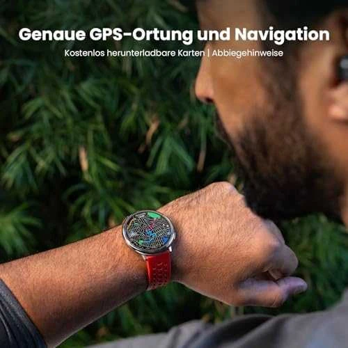 Išmanusis laikrodis - Amazfit Active 2, Sidabrinės spalvos korpusas su juodos spalvos odiniu diželiu