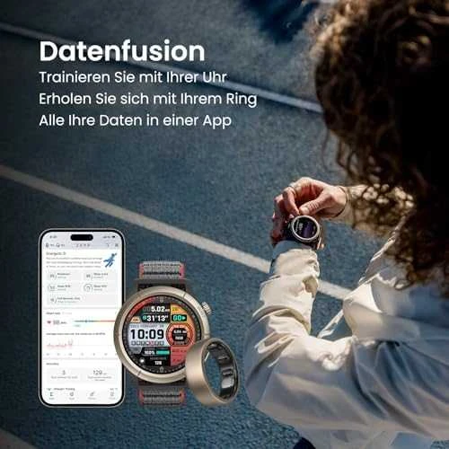 Išmanusis žiedas Amazfit Helio, Titano spalvos, 10 dydis
