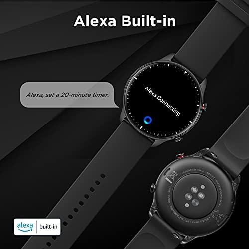 Išmanusis laikrodis Amazfit GTR 2 Classic, Nerūdijančio plieno korpusas su  juodu odiniu dirželiu | Varle.lt