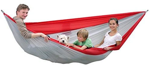 Amazonas Silk Traveller XXL (raudonas-sidabrinis) Travel Hamakas, 320x230 cm, 200 kg