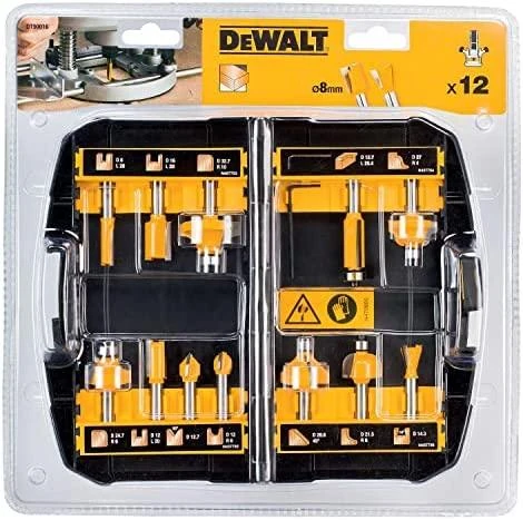 Frezų rinkinys DeWalt DT90016-QZ; 12 vnt.