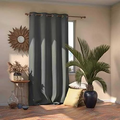 Naktinė užuolaida su žiedais AmeliaHome BLACKOUT 140X270 cm, 1 vnt., spalva: grafito