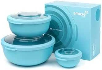 Amuse švieži indeliai 2000 ml tamsiai pilkas polipropilenas 6 vnt