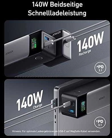 Anker 737 24000 mAh nešiojama baterija (PowerCore 24k) 140 W