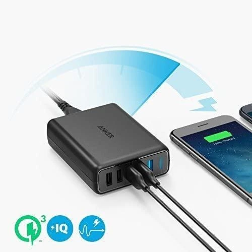 Telefono įkroviklis Anker PowerPort Speed 5 Ports, Quick Charge 3.0, 63W