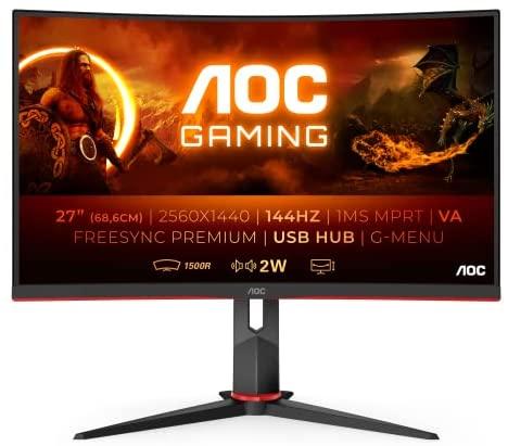 Monitorius Aoc Cq27g2u Bk 27inch Curved 1500mm 144hz Varle Lt Monitorius Aoc Cq27g2u Bk 27inch Curved 1500mm 144hz Varle Lt