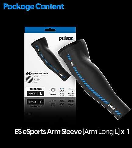 Pelė Pulsar eS eSports Arm Sleeve Long L Juodas (Juoda) Gaming Rankovė
