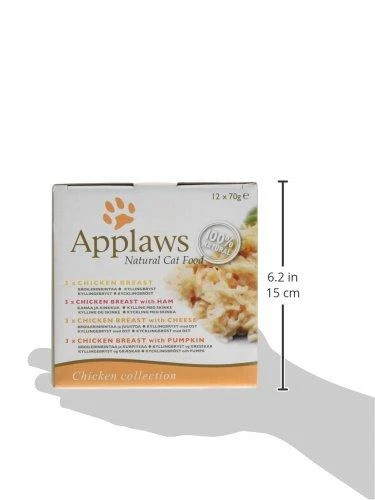 APPLAWS vištiena Selection in Broth - šlapias kačių ėdalas - 12x70g