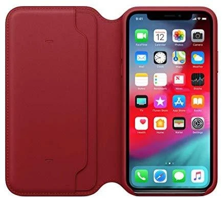 Apple iPhone X odinis atverčiamas dėklas - Rožinis (Soft Pink)