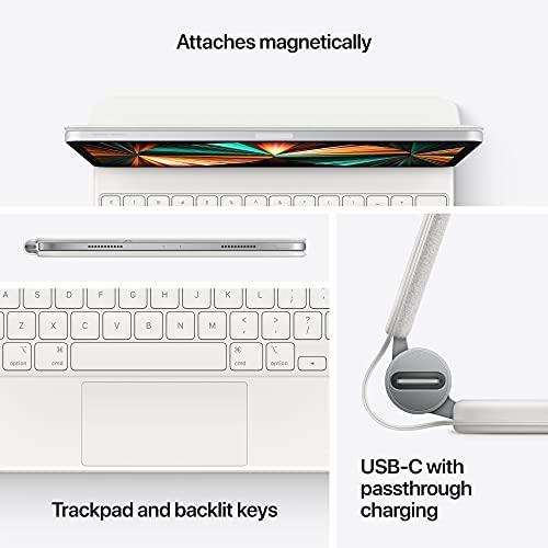 Apple Magic Keyboard, skirtas iPad Air 13 colių (2026) M4 / (2025) M3 / (2024) M2 / iPad Pro 12.9 (2018/2020/2021/2022) – QWERTZ / DE – Balta