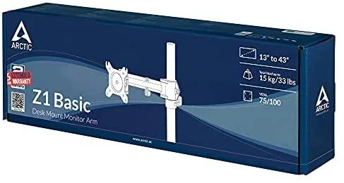 Monitoriaus laikiklis Arctic Z1 Basic AEMNT00039A, montuojamas prie stalo, iki 15 kg