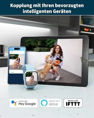 Kamera IP Arlo Arlo Pro 5 Spotlight, stebėjimo kamera (balta/juoda, 2 vnt. pakuotėje, WiFi, prožektorius, 2K raiška)