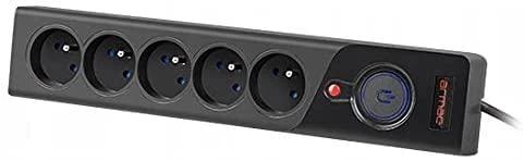 ARMAC Surge Protector Z5 1,5m 5x prancūziški lizdai 10A kabelių laikiklis juodas