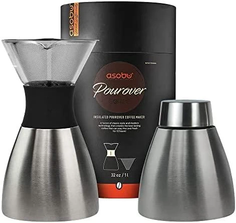 ASB Asobu PourOver Kavos gaminimo šaltuoju būdu aparatas Juoda, Sidabras
