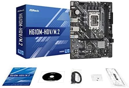 Pagrindinė plokštė ASROCK H610M-HDV/M.2 LGA1700 2x DDR4 DIMM HDMI DP 1xPCIe 4.0 x16 2xPCIe 3.0 x1