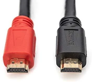Assmann Electronic ASSMANN HDMI didelės spartos A tipo jungties kabelis su stiprintuvu. M/M 20.0mw/Ethernet Ultra HD 24p CE auksinis bl