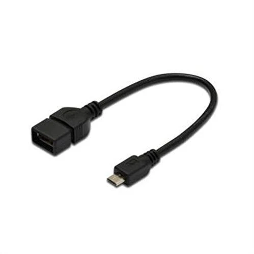 Assmann Electronic ASSMANN USB 2.0 adapterio kabelis OTG tipo mini B - A M/F 0.2m USB 2.0 atitinka bl