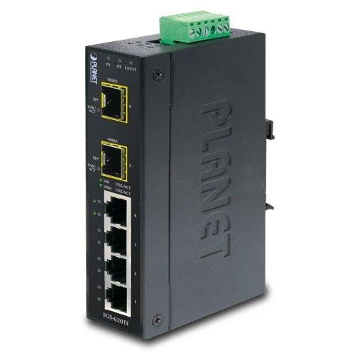 Šakotuvas PLANET IGS-620TF tinklo komutatorius Ne-valdomas Gigabit Ethernet (10/100/1000) Mėlyna