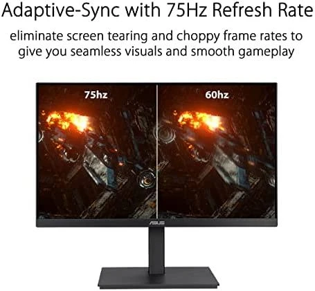 ASUS 23.8? 1080P MONITORIUS (VA24EQSB) – FULL HD, IPS, 75HZ, VIDUOTI GARSIAKARIAUSIAI, AKIŲ PRIEŽIŪRA, ŽEMAS Mėlyno ŠVIESA, BE BIRGOJIMO, MONTAVIMAS VESA, AUKŠČIO REGULIAVIMAS, BE RĖMŲ, EKRANAS, USB TRANSPORTAS, HDMI, VGA