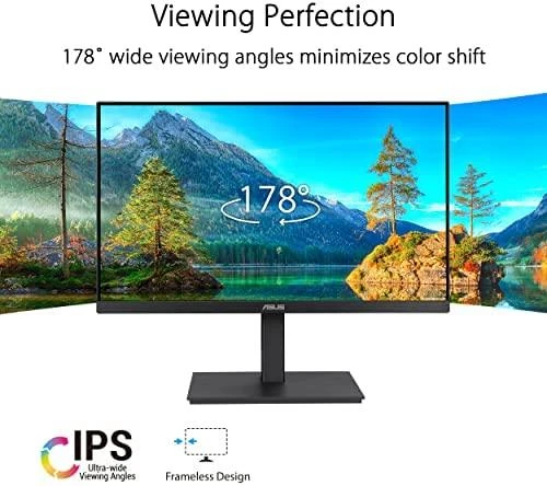 ASUS 23.8? 1080P MONITORIUS (VA24EQSB) – FULL HD, IPS, 75HZ, VIDUOTI GARSIAKARIAUSIAI, AKIŲ PRIEŽIŪRA, ŽEMAS Mėlyno ŠVIESA, BE BIRGOJIMO, MONTAVIMAS VESA, AUKŠČIO REGULIAVIMAS, BE RĖMŲ, EKRANAS, USB TRANSPORTAS, HDMI, VGA