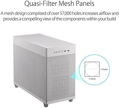 Kompiuterio korpusas ASUS Prime AP201 MicroATX Case/Baltos spalvos